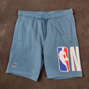 NBA Trainer Shorts Mens Large Blue Net-Dry Elastic Waistband Comfort Fit Pockets